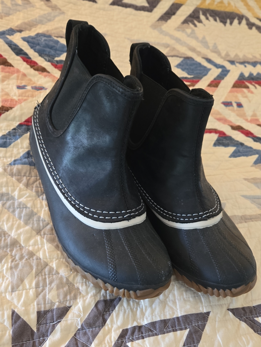 Sorel Women’s Black Winter Rain Duck Boots Size 8.5 Slip On